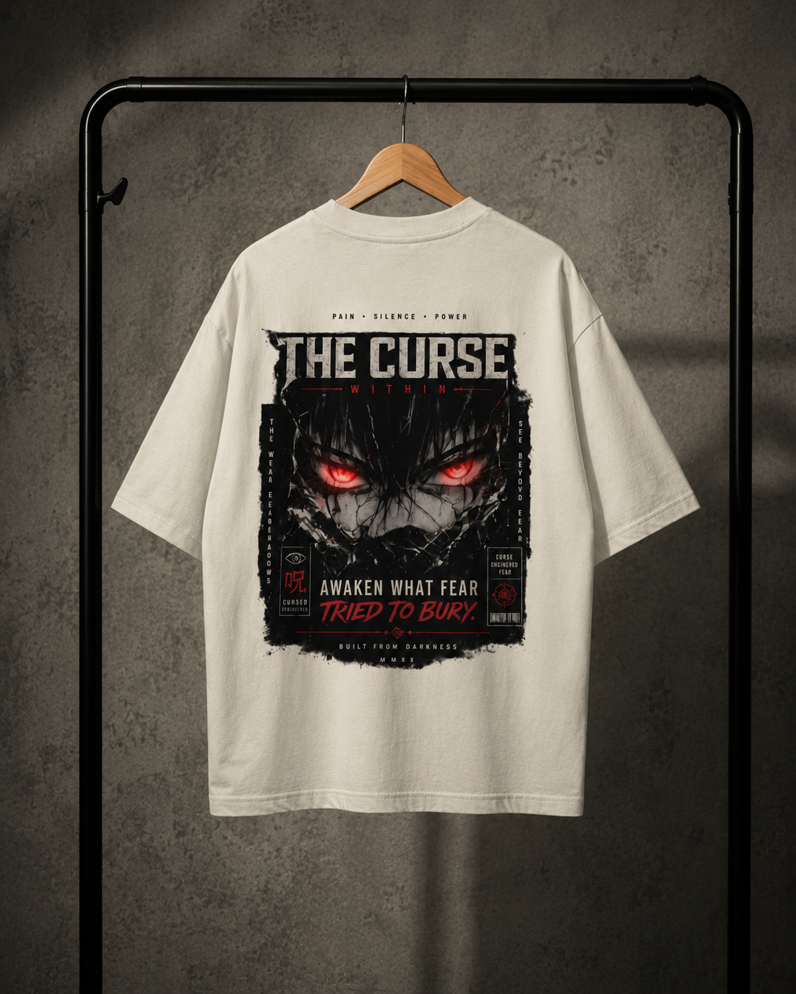 The Curse Within Oversized Tee – Off White