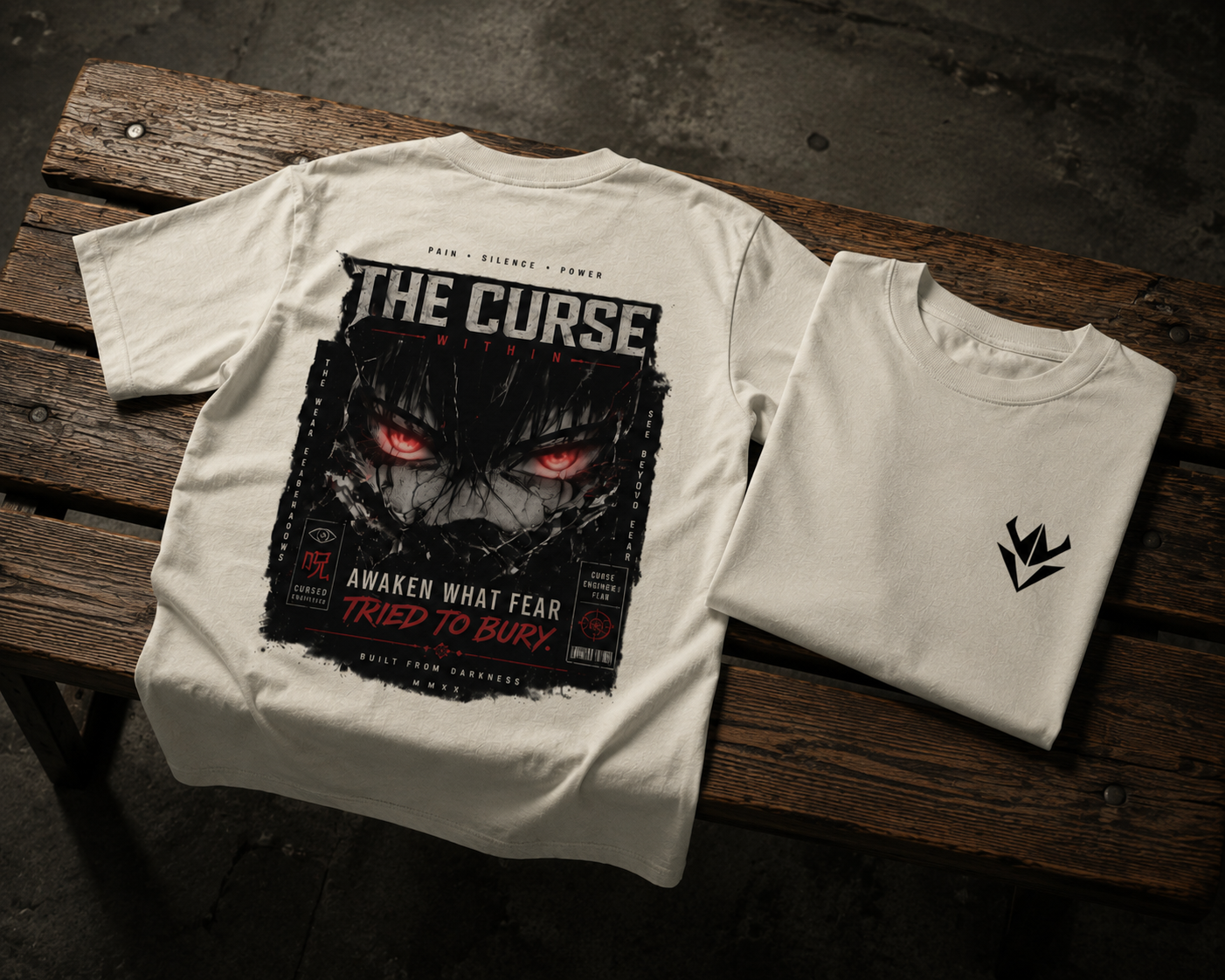 The Curse Within Oversized Tee – Off White