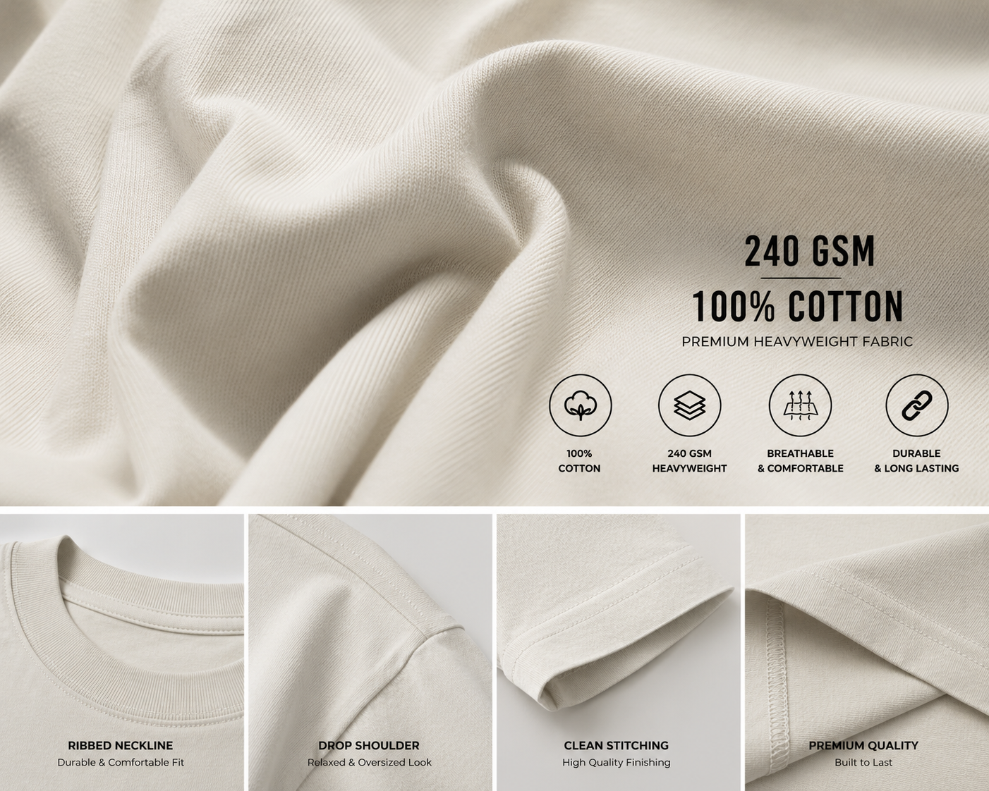 The Curse Within Oversized Tee – Off White