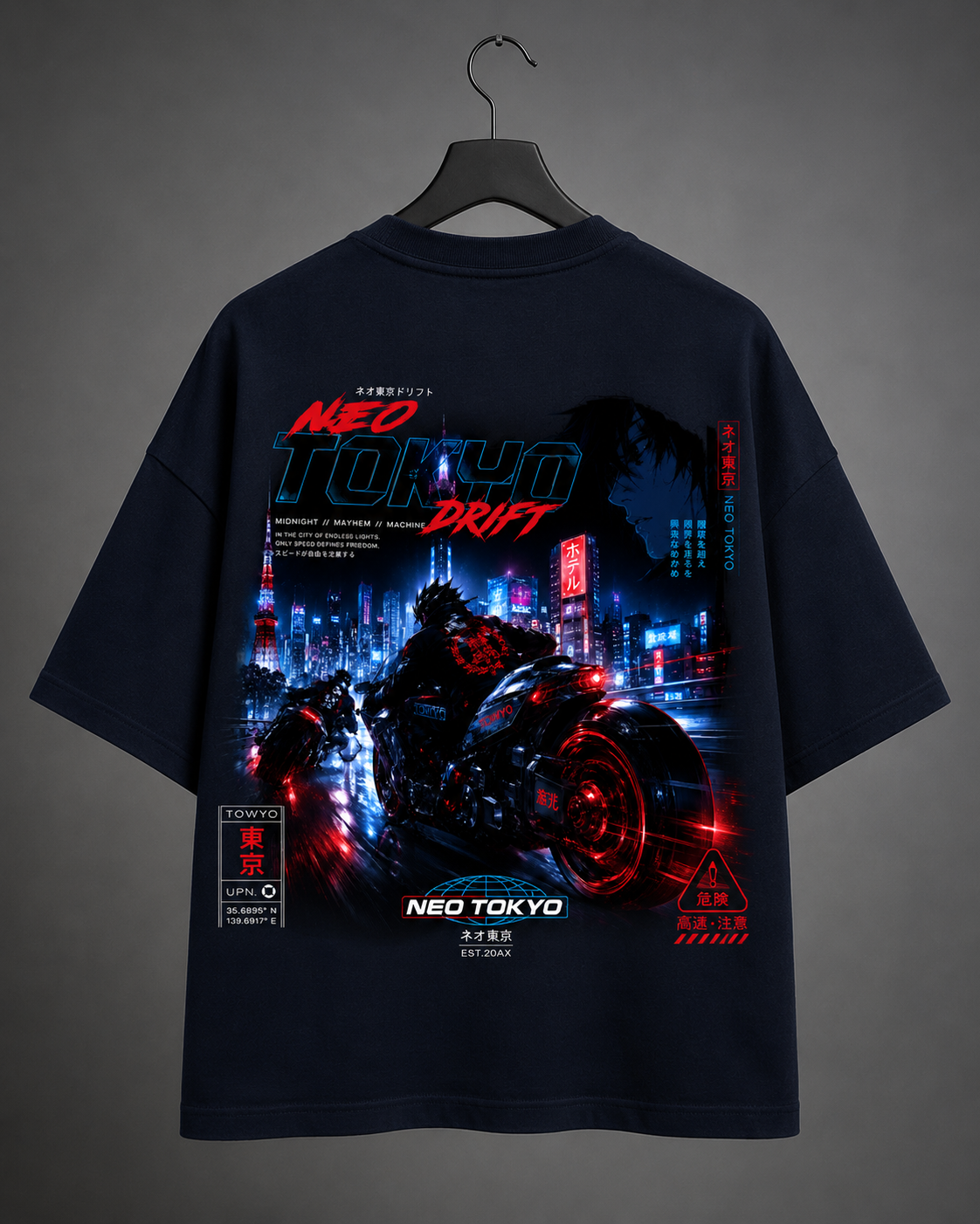 Neo Tokyo Drift — Oversized Streetwear Tee