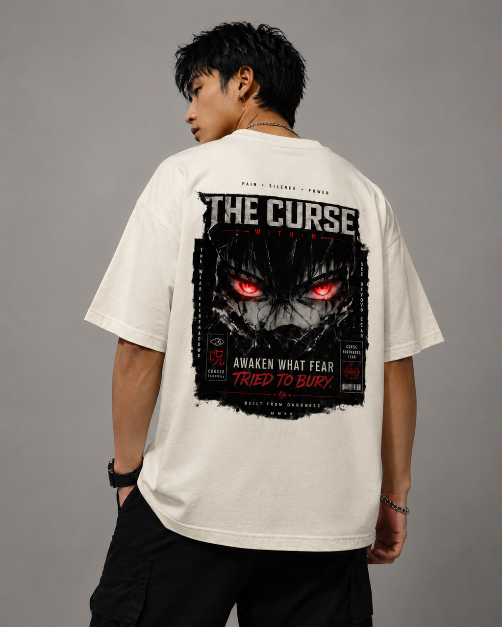 The Curse Within Oversized Tee – Off White
