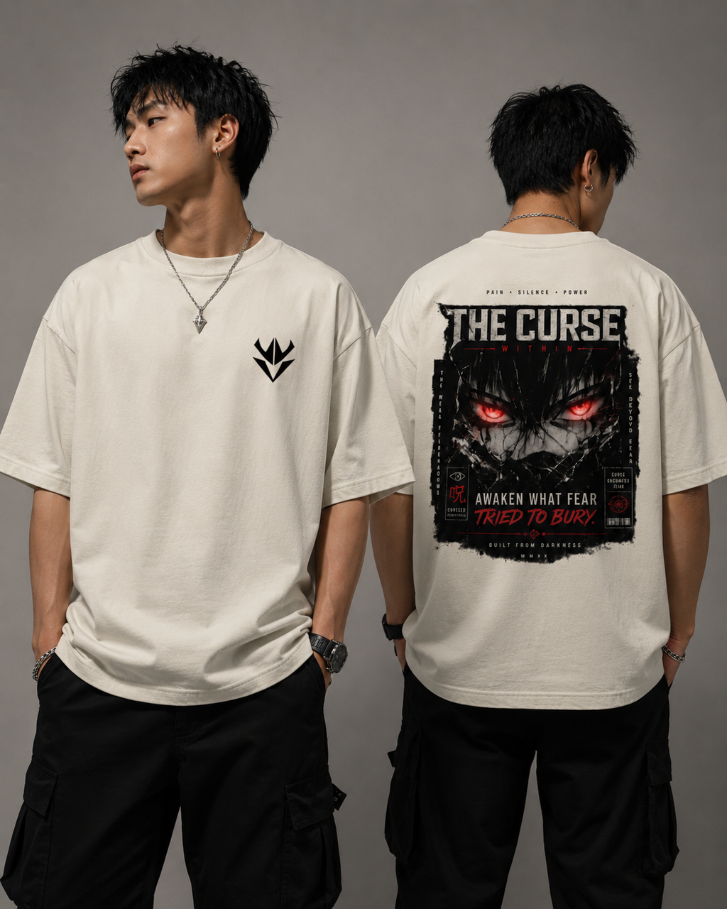 The Curse Within Oversized Tee – Off White
