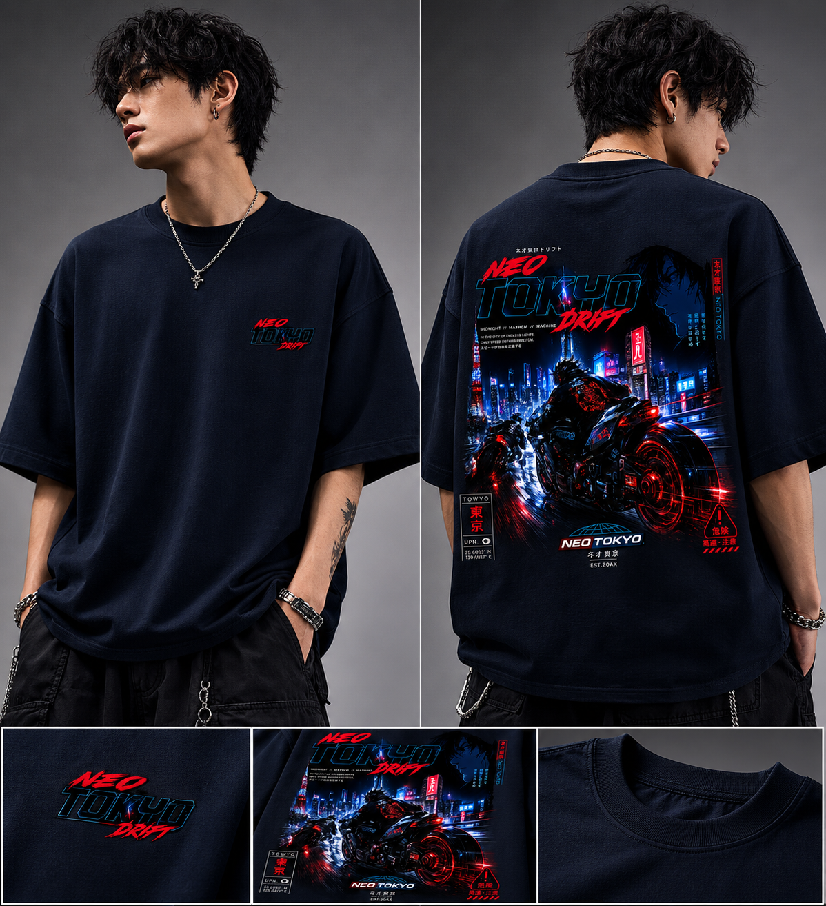 Neo Tokyo Drift — Oversized Streetwear Tee