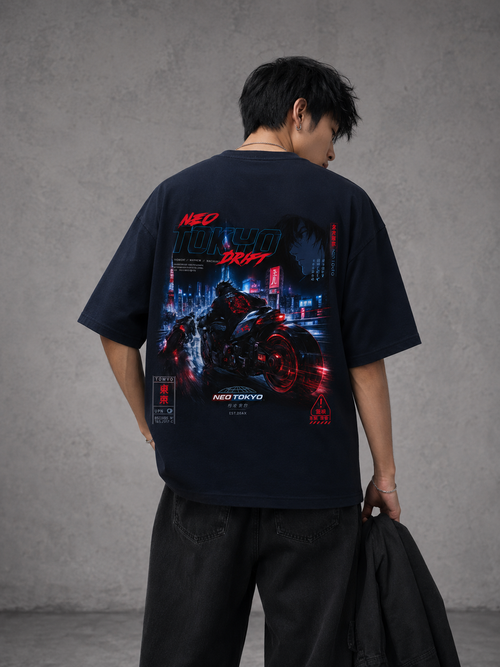 Neo Tokyo Drift — Oversized Streetwear Tee