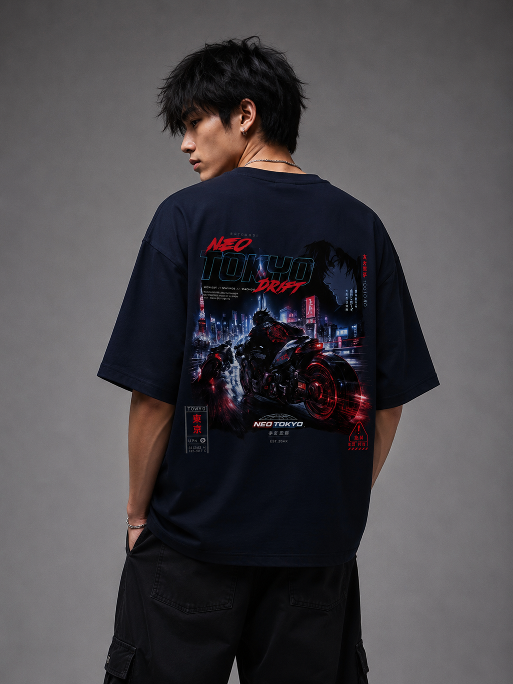 Neo Tokyo Drift — Oversized Streetwear Tee