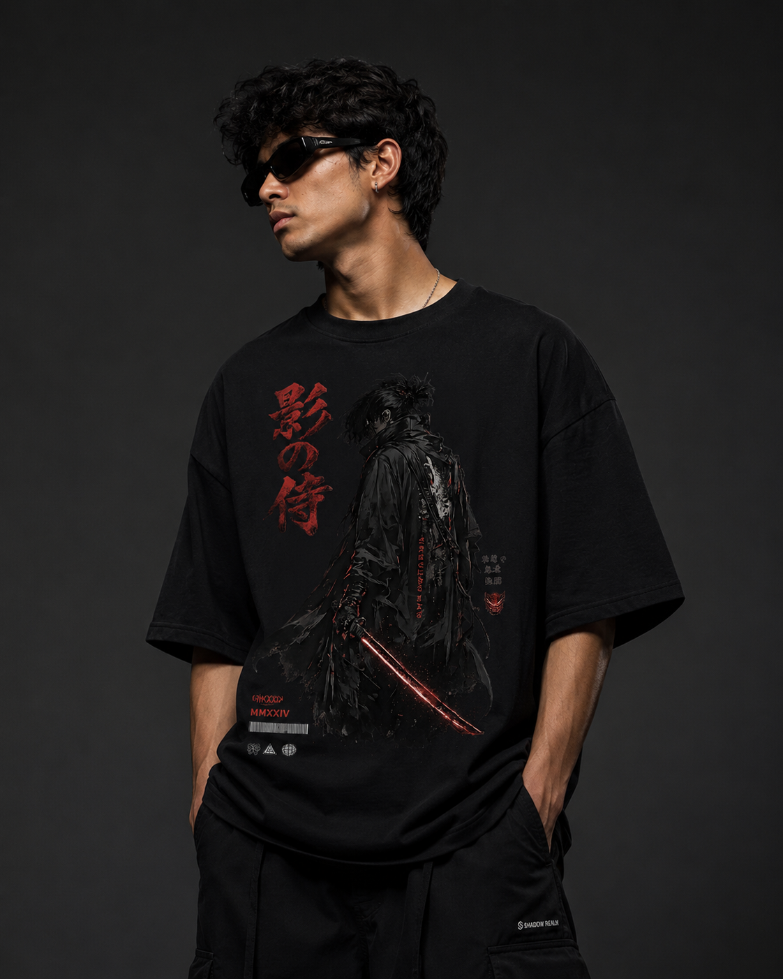 Shadow Samurai Oversized Streetwear T-Shirt