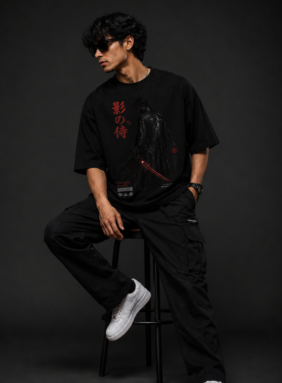 Shadow Samurai Oversized Streetwear T-Shirt